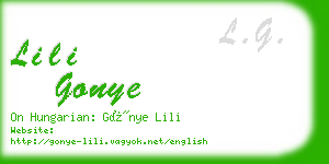 lili gonye business card